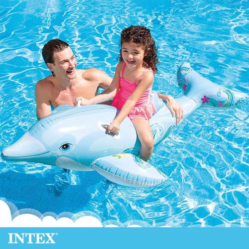 【INTEX】小花海豚座騎(175x66cm) 適3歲+ (58535NP)