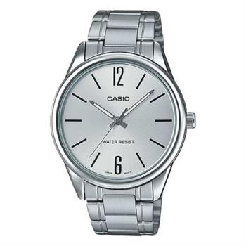 【CASIO】商務型男經典羅馬指針不鏽鋼腕錶-白 (MTP-V005D-7B)