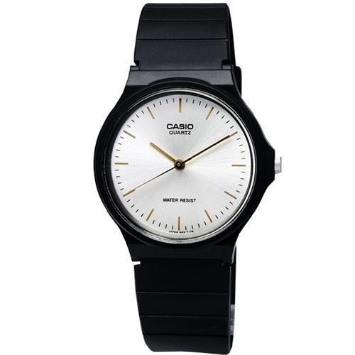 【CASIO】 超輕薄感數字錶-銀面白金字 (MQ-24-7E2)