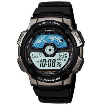 【CASIO】 戶外航空儀表版造型數位錶 (AE-1100W-1A)