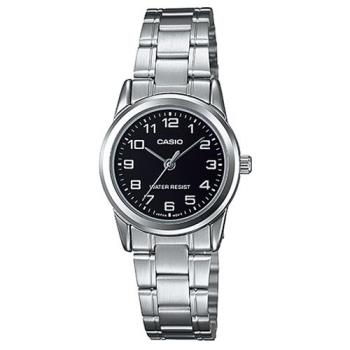 【CASIO】 經典復古時尚簡約巧小指針腕錶-數字黑面 (LTP-V001D-1B)