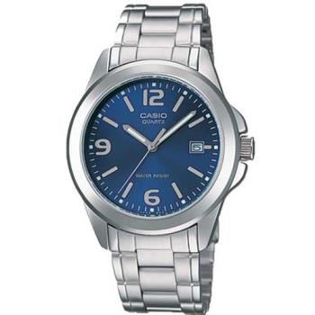 【CASIO】時尚都會新風格指針錶-藍面 (MTP-1215A-2A)