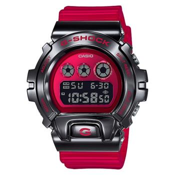 CASIO卡西歐 G-SHOCK 經典三眼造型金屬外殼 紅X黑(GM-6900B-4)