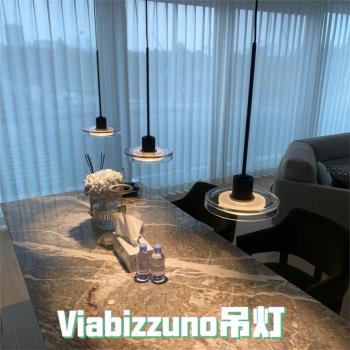 北歐設計師Viabizzuno吊燈現代簡約三頭餐廳燈LED餐桌臥室床頭燈
