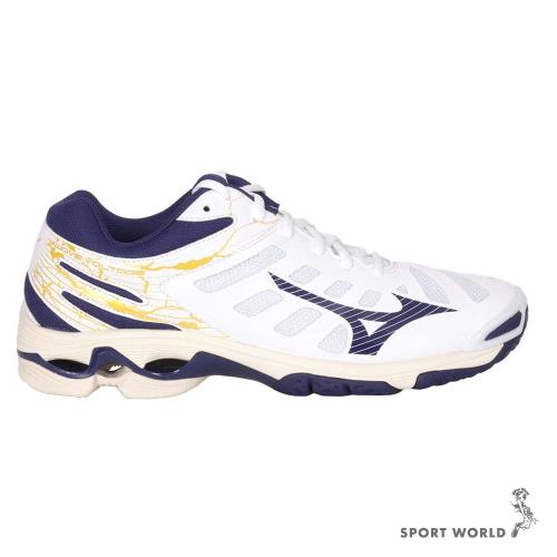 MIZUNO 美津濃 男鞋 排球鞋 WAVE VOLTAGE 白藍【運動世界】V1GA216043