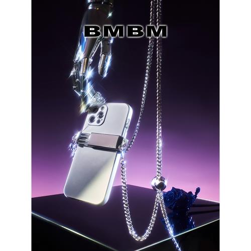BMBM 賽博隕石 斜挎手機鏈 金屬手機夾手機殼掛鏈斜挎手機鏈高級鏈條防丟手機背夾掛鏈手機掛繩可背