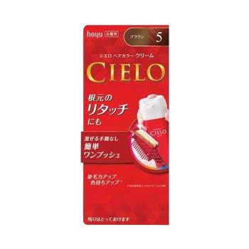 CIELOhoyu 簡便一鍵式白髮用染髮劑#5（棕色） 1劑40g+2劑40g