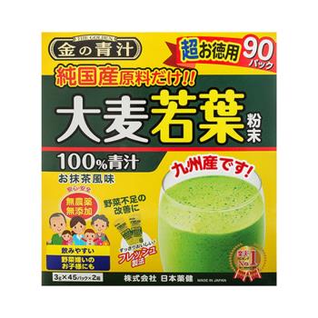NIHONYAKKEN 日本藥健無添加抹茶味大麥若葉青汁粉末90包