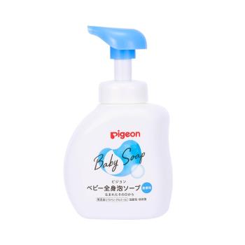 PIGEON 貝親新版全身泡沫洗護二合一沐浴露皂香型500ml