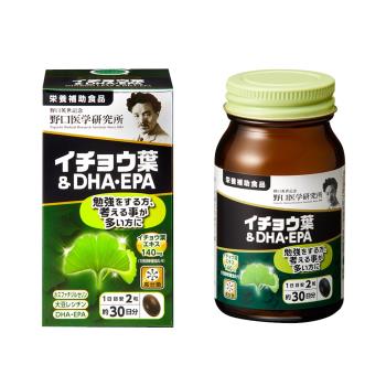日本NOGUCHI 野口醫學研究所 銀杏葉 DHA/EPA 補充膠囊 30日量 60粒/瓶