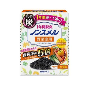 日本【白元】活性碳冰箱除臭劑 1年脫臭 蔬果室用20g