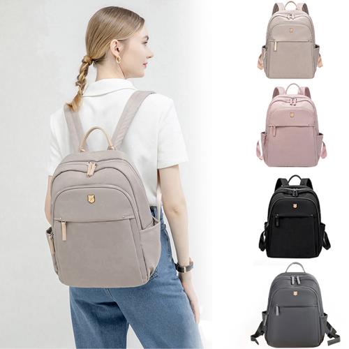 SPRING-尼龍後背包商務通勤後背包大容量電腦包輕旅行後背包-多色(簡約時尚大容量通勤旅行後背包)