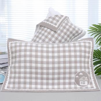 兩條裝純棉紗布三層枕巾一對裝 特價單人枕頭巾實惠成人款