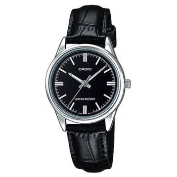 【CASIO 】CASIO 經典復古輕巧指針腕錶-黑色X銀框(LTP-V005L-1A)/30mm