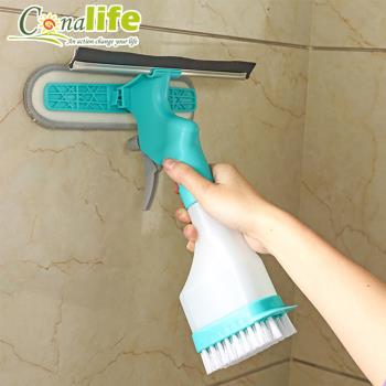 Conalife 新升級一體式噴水窗戶清潔刷（4組）