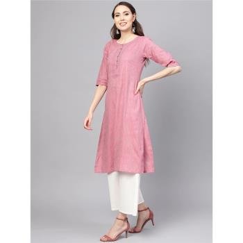 印度傳統服飾中長款上衣民族風情日常服新款粉色棉麻 春上新