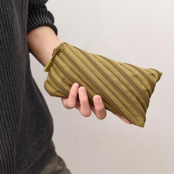 原創個性手拿包女新款小眾設計手工拉鏈小零錢包迷你筆袋硬幣包潮