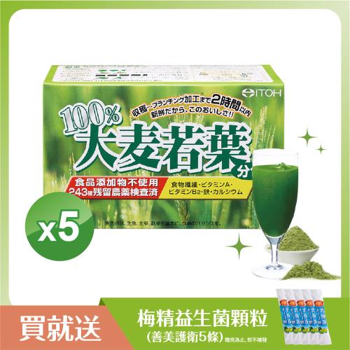 【日本ITOH】100%大麥若葉酵素青汁x5盒