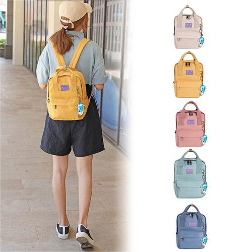 SPRING-日式簡約大容量復古帆布包後背包手提包-多色(天然系日式復古帆布後背包)