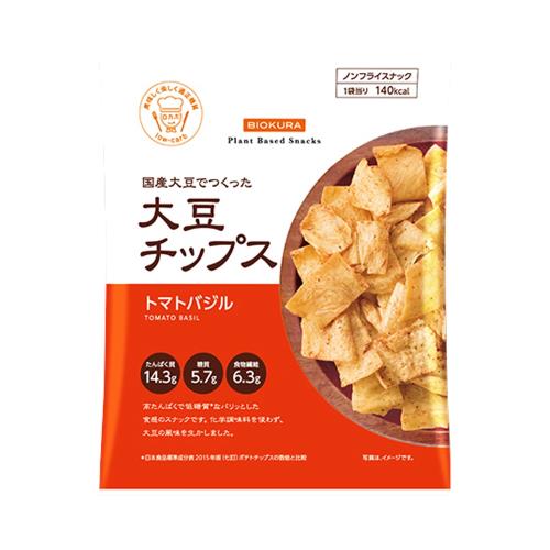 BIOKURA大豆薯片番茄羅勒味35g