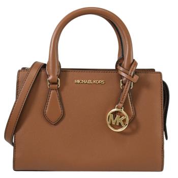 MICHAEL KORS SHEILA 防刮三層手提小款兩用包.咖