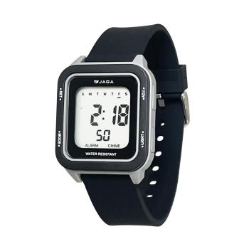 JAGA 捷卡 M1232-A 黑白配色 日期鬧鈴顯示多功能穿搭必備款 手錶