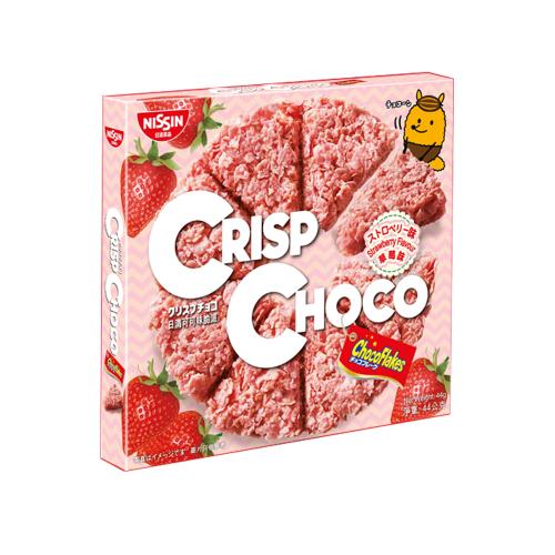 即期品【日清】可可味脆派-草莓味 44g-效期至113/4/15