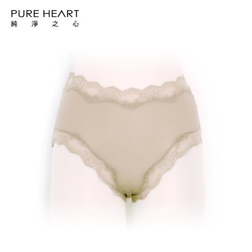 Pure Heart 波浪蕾絲-氧化鋅抗菌 無痕內褲(中腰)7件組-型號841