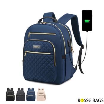 【Rosse Bags】細緻布面休閒大容量旅行包(現+預 黑色／灰色／藍色)-慈濟共善