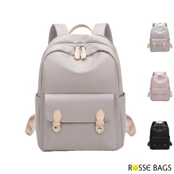 【Rosse Bags】時尚商務牛津布大容量雙肩後背包(現+預 粉色 / 灰色 / 黑色)-慈濟共善