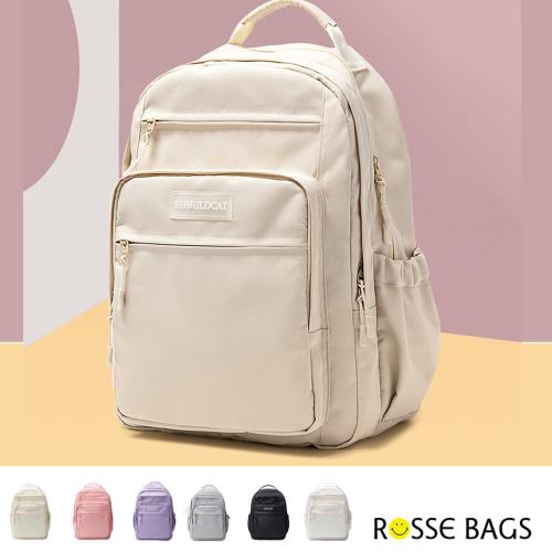 【Rosse Bags】日本糖果色系防潑水雙肩後背包(現+預  黑 / 粉 / 紫 / 灰 / 卡其)-慈濟共善