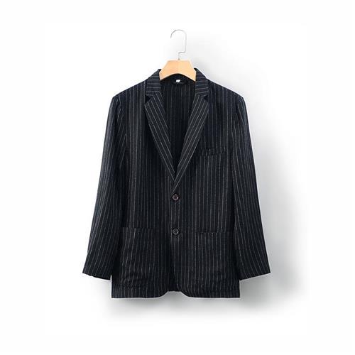 【米蘭精品】亞麻西裝休閒西服-薄款寬鬆日常純色男外套2色74eu5