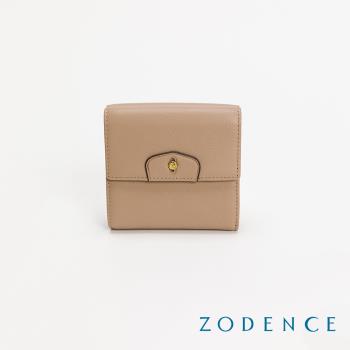 【ZODENCE 佐登司】CUFF進口真皮袖釦設計三折短夾(多色任選)
