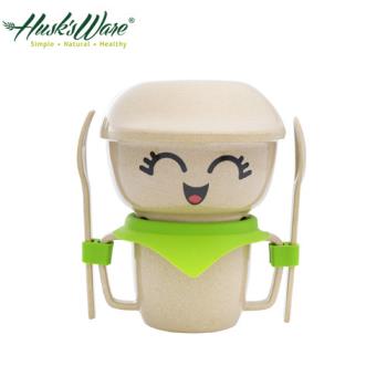 【美國Husk’s ware】稻殼天然環保兒童餐具經典人偶迷你款-綠色
