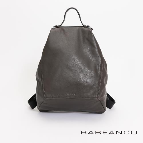 【RABEANCO】時尚系列牛皮菱形後背包(深灰)