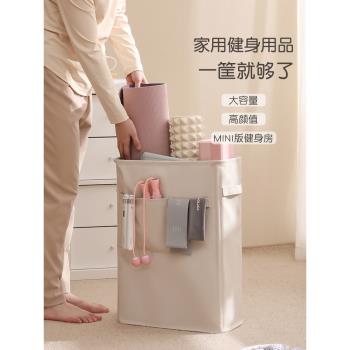 瑜伽墊收納架可折疊運動器材帶輪收納筐居家健身器材夾縫置物架