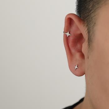 925銀星星新款小眾設計感耳夾