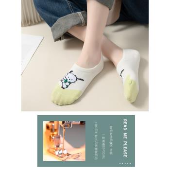 春夏季可愛卡通女隱形襪硅膠防滑船襪女韓國女襪吸汗透氣可愛襪子