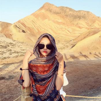 沙漠民族風夏季女外搭海邊圍巾