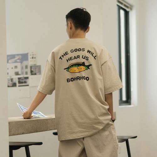 BOHRHOO T300g波戶復古漢堡短袖