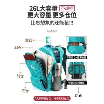 女輕便簡約休閑運動可折疊揹包