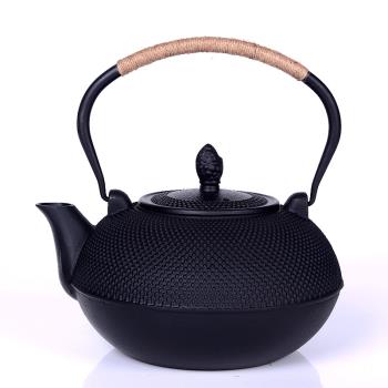 鑄鐵茶壺圍爐炭火爐明火加熱專用手工生鐵壺無涂層燒水壺泡茶壺