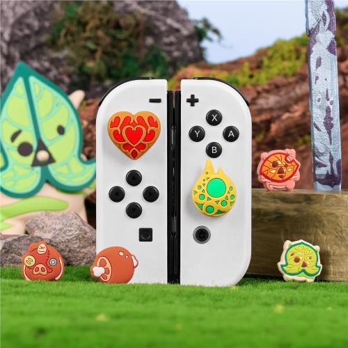 pawdiary任天堂switch搖桿帽oled ns續航 lite通用按鍵帽塞爾達王國之淚保護帽心之容器