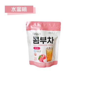 韓國DaNongWon 康普茶-水蜜桃口味x5袋(20包/袋)酸酸甜甜微氣泡感