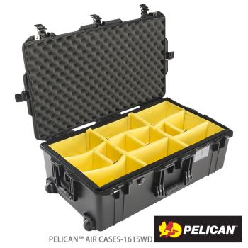 【PELICAN】1615WD Air 輪座拉桿超輕氣密箱 含隔板 黑 公司貨