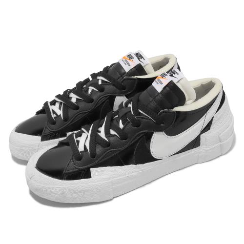 Nike x Sacai Blazer Low 男鞋 女鞋 黑 白 聯名 漆皮 低筒 拼接 雙勾 DM6443-001