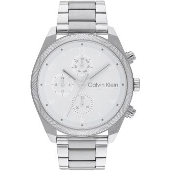 Calvin Klein 凱文克萊 都會簡約三眼時尚腕錶/銀/42mm/CK25200356