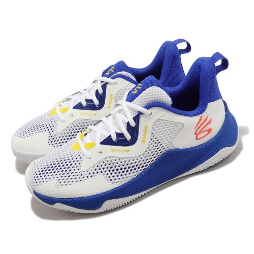 Under Armour 籃球鞋Curry HOVR Splash 3 AP 男鞋白藍緩震子系列運動鞋