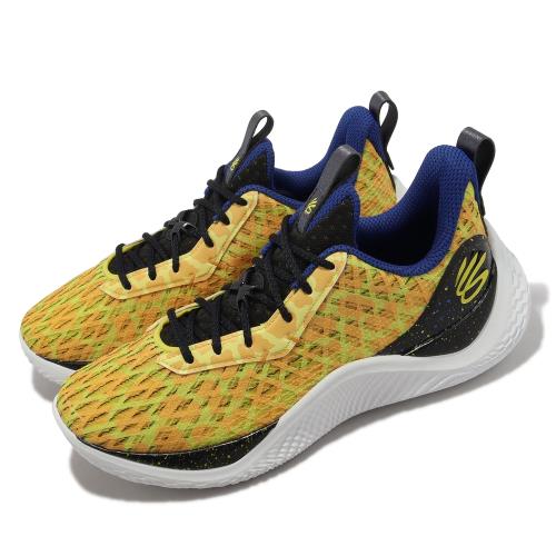 Under Armour 籃球鞋Curry 10 Bang Bang 男鞋黃黑長頸鹿10代緩震運動鞋