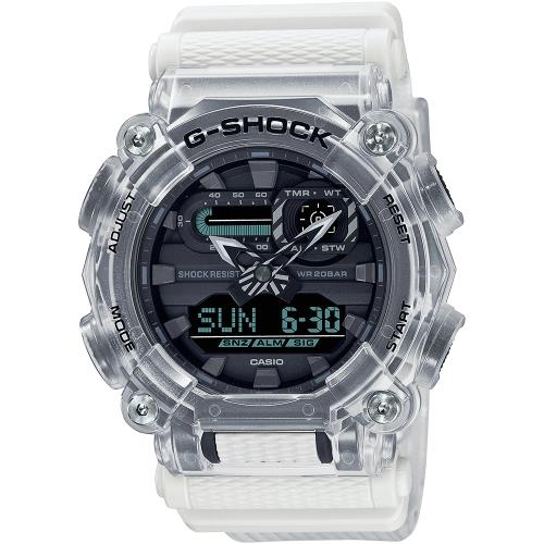 CASIO G-SHOCK 幻象音浪系列200米計時錶/白/GA-900SKL-7A|會員獨享好康